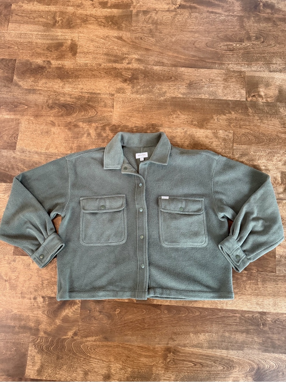 Brixton Women’s Sage Green Fleece Shacket Jacket Size Small